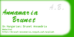 annamaria brunet business card